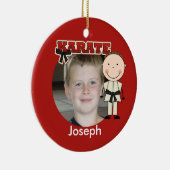 Male Karate Photo Ornament (Rechts)