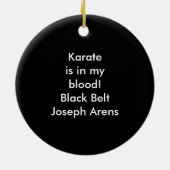 Male Karate Photo Ornament (Achterkant)