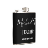 MALE LERAAR - Klassiek zwart-wit, speciaal geperso Heupfles (Rechts)