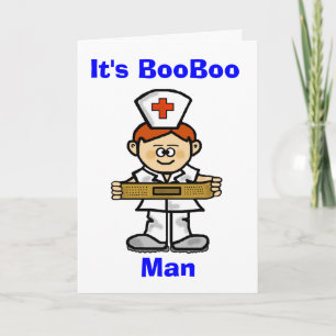 Male Nurse Red Hair Wenskaart aan te passen Kaart