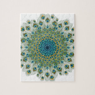 Male Peacock Colorful Mandala Legpuzzel