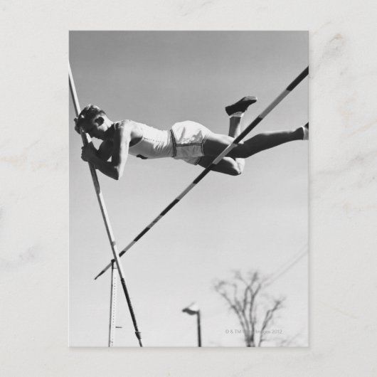Male Pole Vaulter Briefkaart (Voorkant)