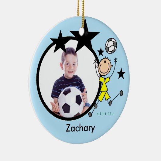 Male Soccer Star Keepomwille Ornament (Rechts)