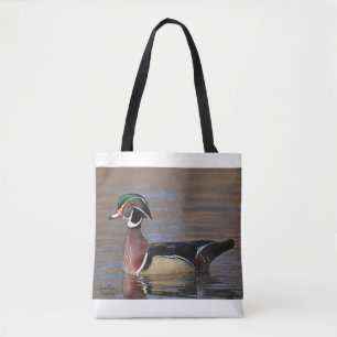 Male Wood Duck Frosted Glass Coffee Mok Draagtas