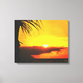 Malecon Sunset 2441 Art Canvas Print (Voorkant)