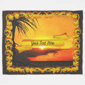 Malecon Sunset 2441 Fleece Blanket Deken (Voorkant (Horizontaal))