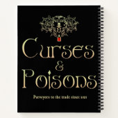 Malédictions et poisons Carnet spiral (Dos)