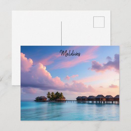Malediven Briefkaart (Voorkant / Achterkant)