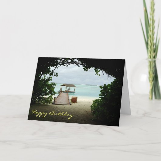 Malediven Eilandboot Verjaardag Kaart (Voorkant)