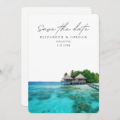 Malediven Foto Save the Date Bruiloft Kaart (Voorkant / Achterkant)