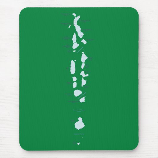 Malediven Kaart Mousepad Muismat (Voorkant)