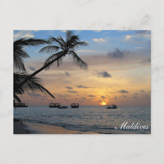 Malediven - Kandoludu-eiland in het briefkaart van