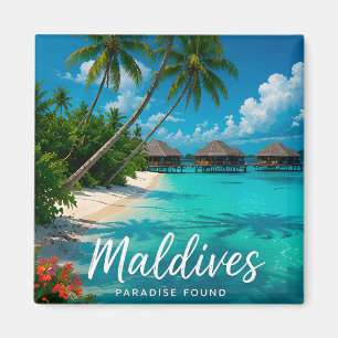 🧲 Malediven Kristal Lagune Reis Souvenir 🩵 Magneet