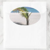 Malediven Ovale Sticker (Tas)