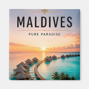 🏝️ Malediven Overwater Villa Paradijs Modern Magneet