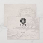 Malediven Passport Wedding RSVP Kaartje (Voorkant / Achterkant)