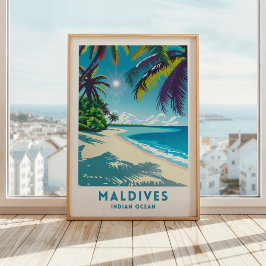 Malediven Reizen Print Poster Indische Oceaan Wall
