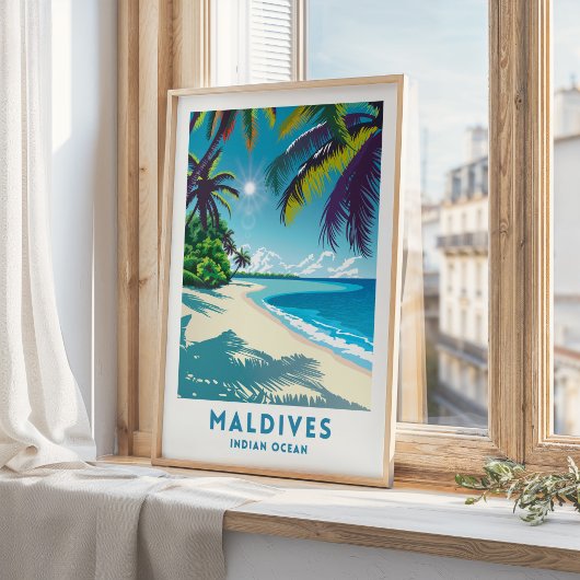 Malediven Reizen Print Poster Indische Oceaan Wall