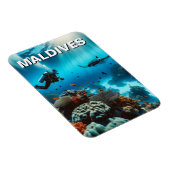Malediven Scuba Diving Travel Magneet (Rechterzijde)