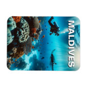 Malediven Scuba Diving Travel Magneet (Horizontaal)