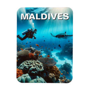 Malediven Scuba Diving Travel Magneet