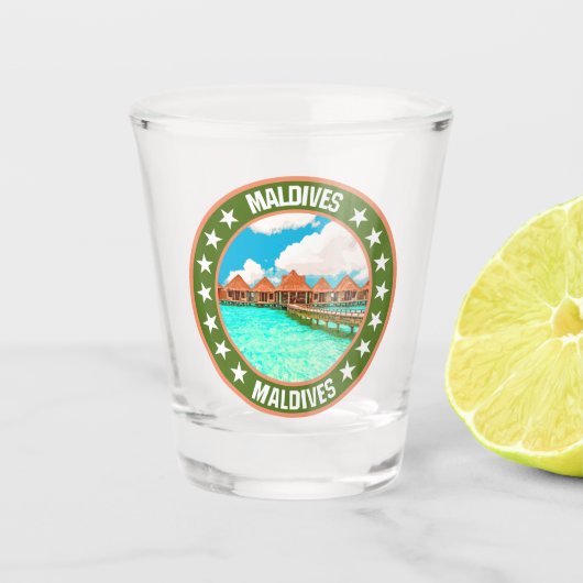 Malediven Shot Glas (Voorkant)