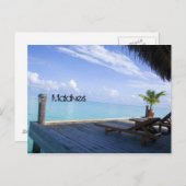 Malediven strand briefkaart (Voorkant / Achterkant)