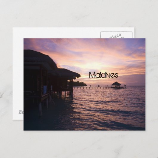 Malediven strand briefkaart (Voorkant / Achterkant)