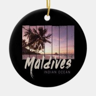 Malediven sunset souvenir in de Indische Oceaan Keramisch Ornament