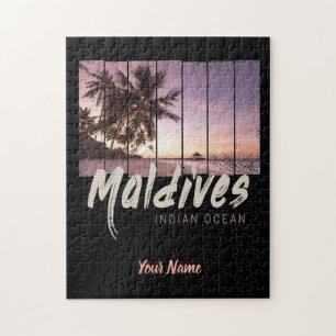 Malediven  sunset souvenir in de Indische Oceaan Legpuzzel