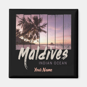 Malediven sunset souvenir in de Indische Oceaan Magneet