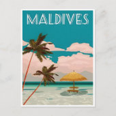Malediven Tropical Beach Ocean Travel Briefkaart (Voorkant)