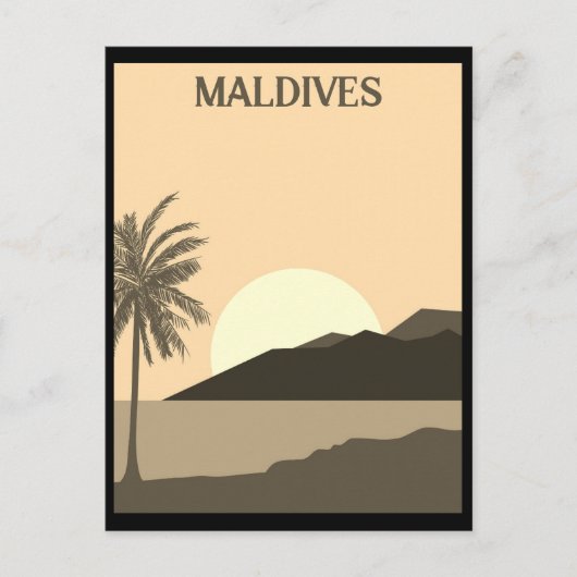 Malediven Tropisch strand Ocean Travel Briefkaart (Voorkant)