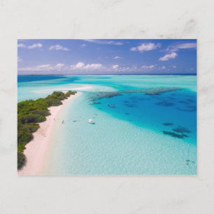 Malediven, uitzicht vanuit de lucht op het strand briefkaart