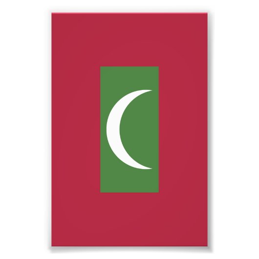 Malediven vlag foto afdruk (Voorkant)