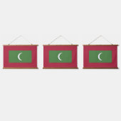 Malediven vlag hangend wandkleed (Driedubbel)