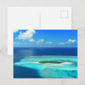 Malediven zandstrand tropisch eiland briefkaart (Voorkant / Achterkant)