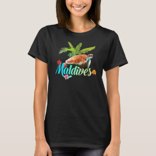 Malediven Zee Turtle Hibiscus Island Gift Beach So T-shirt