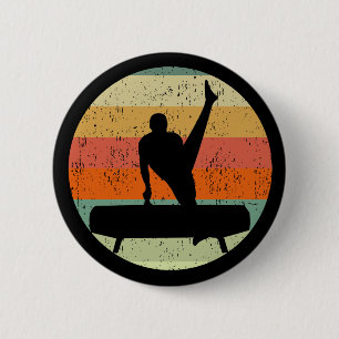 malegymnastsunsetwt ronde button 5,7 cm