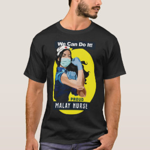 Maleis Trotse frontline werker Rosie Riveter Verpl T-shirt