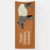 Maleise of Aziatische tapir aangepaste tekst Spandoek (Verticaal)