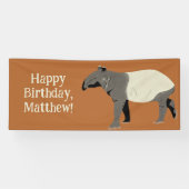 Maleise of Aziatische tapir aangepaste tekst Spandoek (Horizontaal)