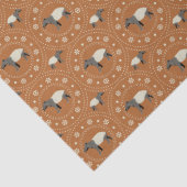 Maleise of Aziatische tapir gestreept kaneel oranj Tissuepapier (Detail)
