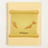 Maleisië Kaart Scroll Old World Travel Planner (Voorkant)