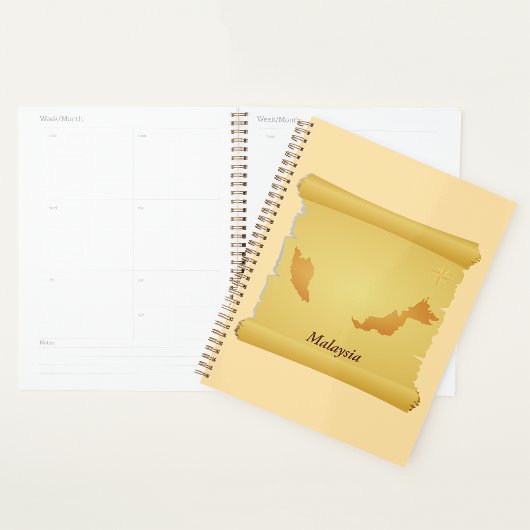 Maleisië Kaart Scroll Old World Travel Planner