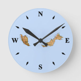 Maleisië-kaartklok Ronde Klok