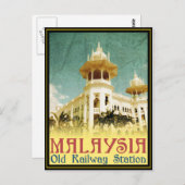 Maleisië Old Railway Station Briefkaart (Voorkant / Achterkant)