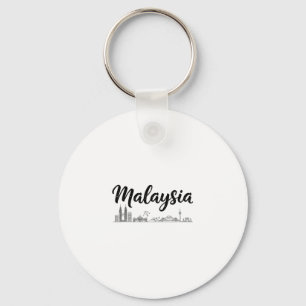 Maleisië Silhouette Reis Vakantie Outfits Sleutelhanger