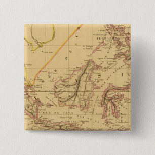 Maleisië Vierkante Button 5,1 Cm