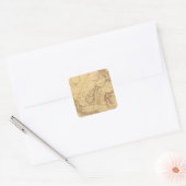 Maleisië Vierkante Sticker (Envelop)